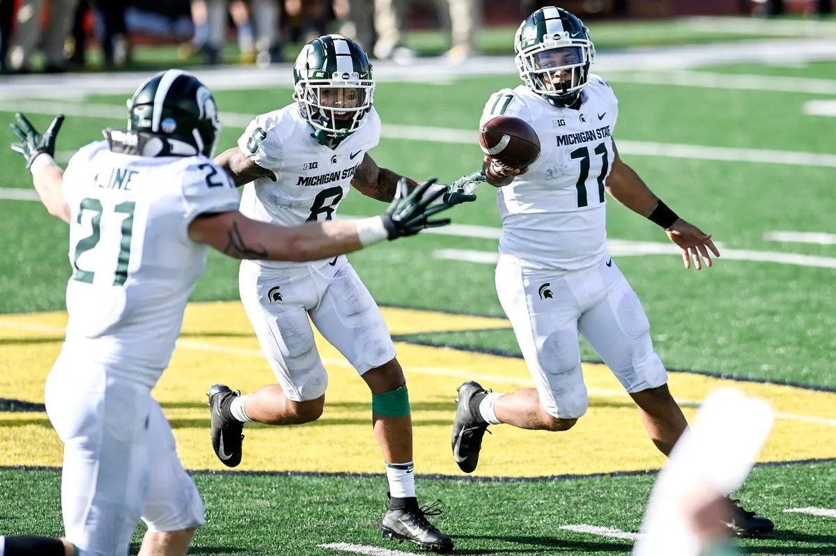 Michigan State celebrating
