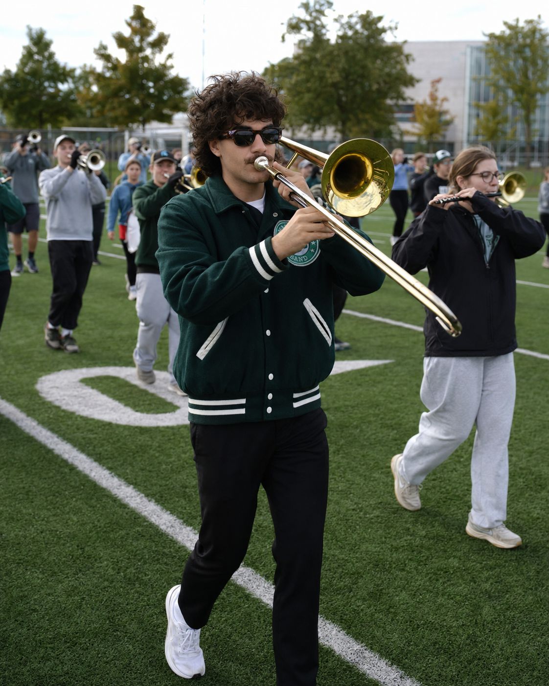 Spartan Marching Band rehearsal