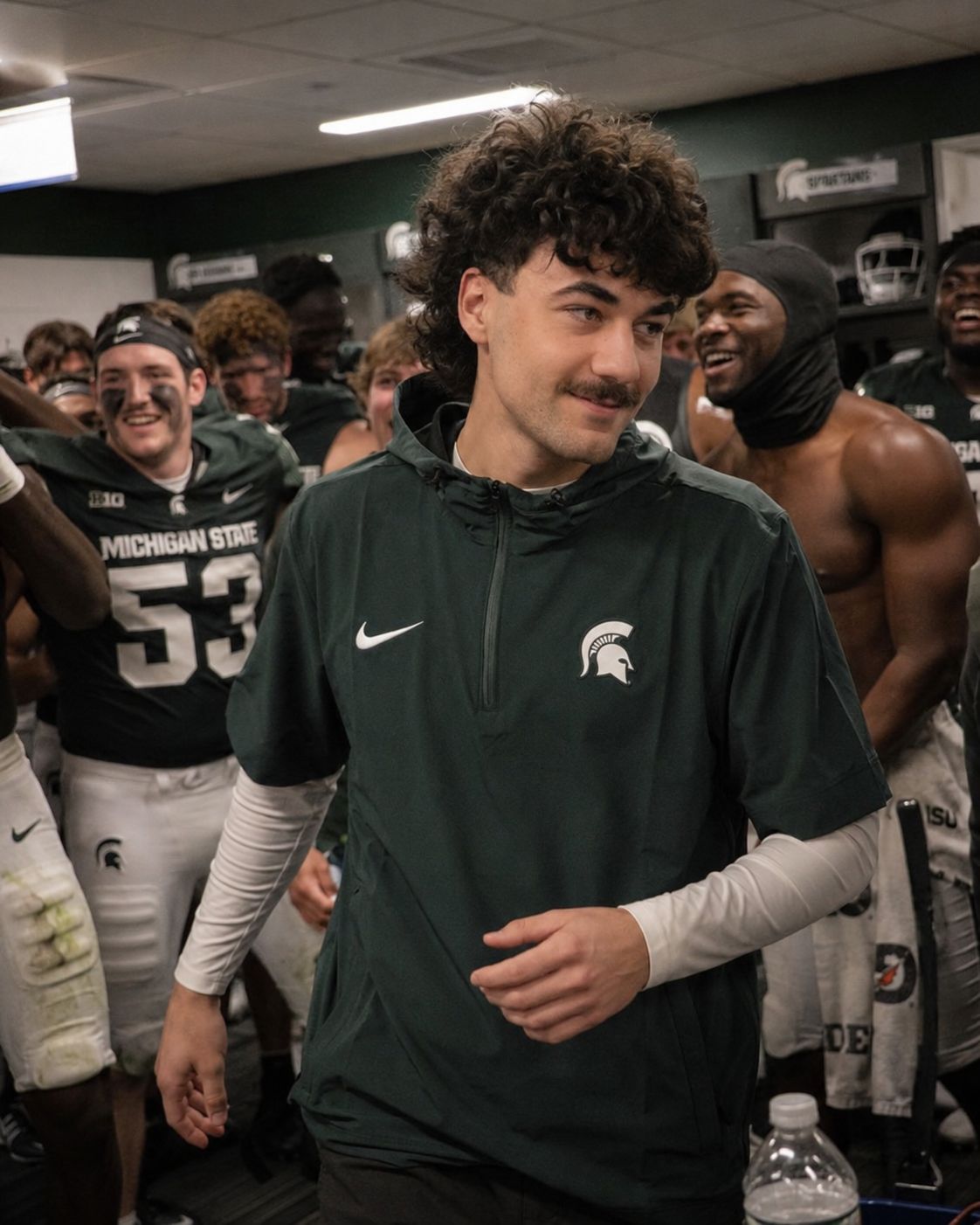 Locker room after the game