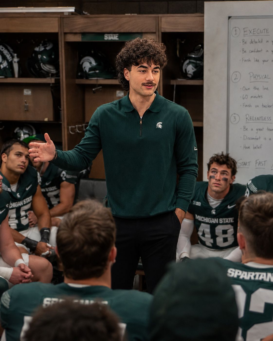 Locker room after the game