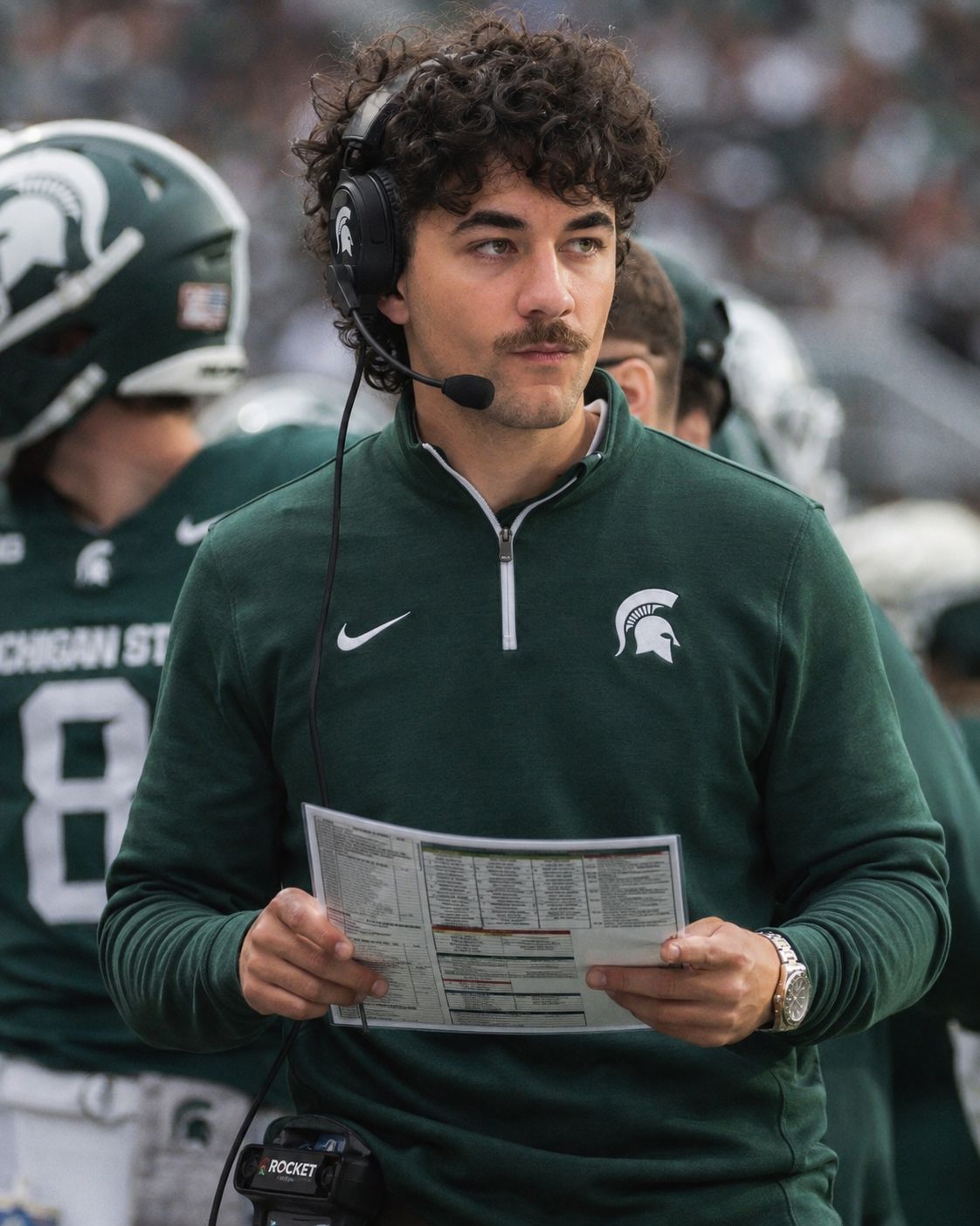 Nick Mansour on the sideline